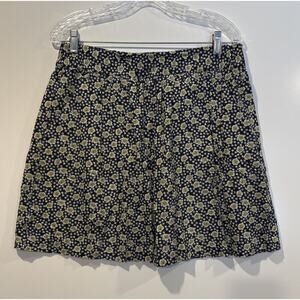 Ann Taylor LOFT Floral Linen Blend Skater Skirt Pockets‎ Womens Medium (1578)